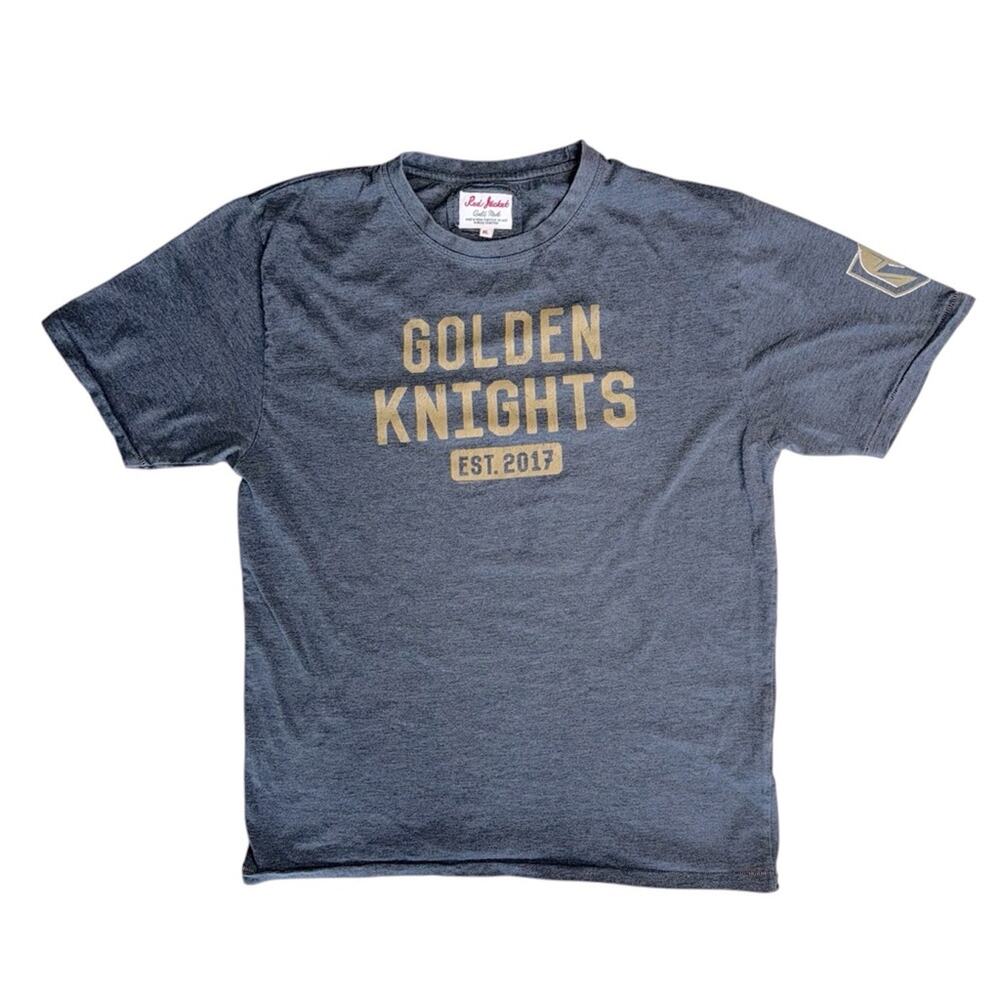 RED JACKET NHL Men’s Gray Vegas Golden Knights Short Sleeve Crew Neck T-Shirt